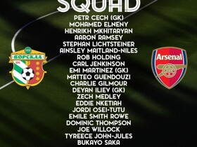 Arsenal include 10 juniors in Europa League squad as Ozil, Leno & co. miss out