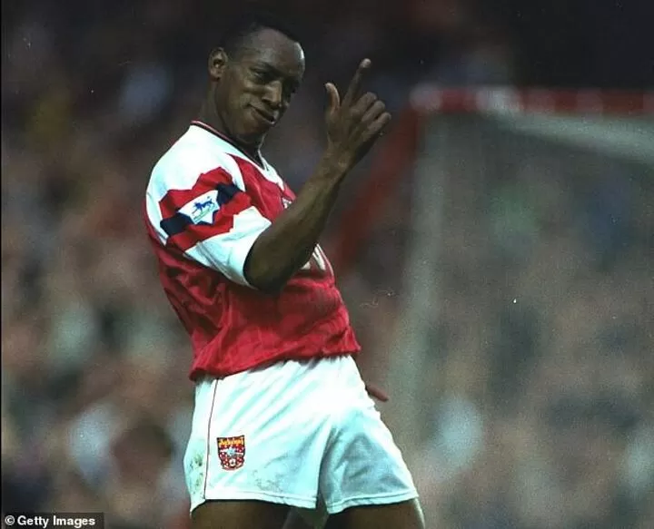 Ian Wright models retro Arsenal gear as he gives adidas