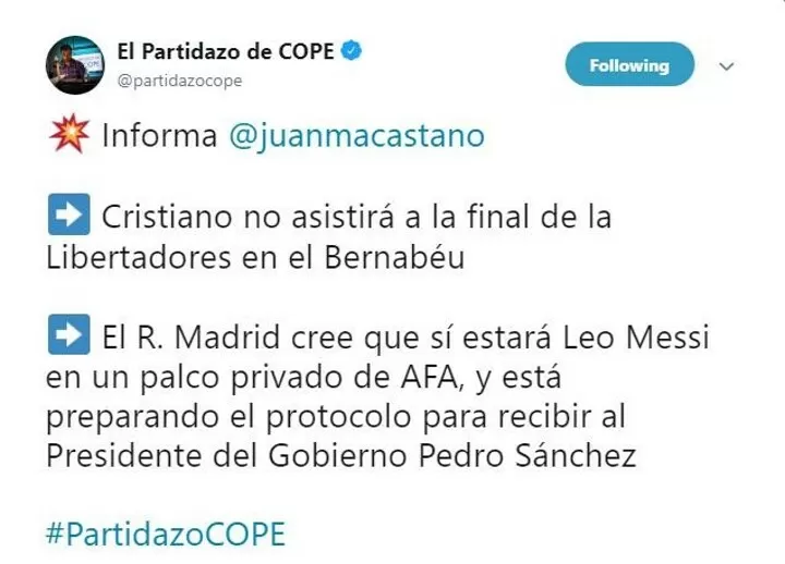 Messi Will Attend River Boca Final At Bernabeu But Ronaldo Won T