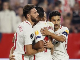 Festín de goles en el Sánchez-Pizjuan tras ganar el Sevilla por 6-0 al Akhisar turco