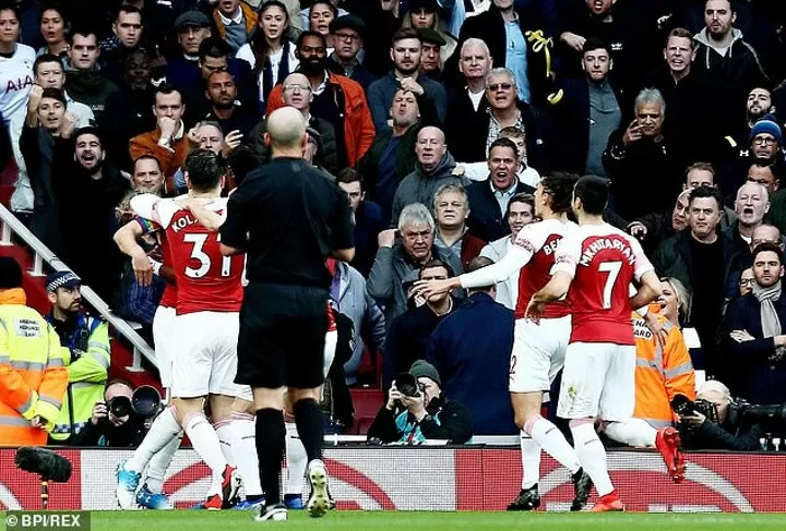 Tottenham Fans Throw Banana On Pitch As Aubameyang Celebrates All Football
