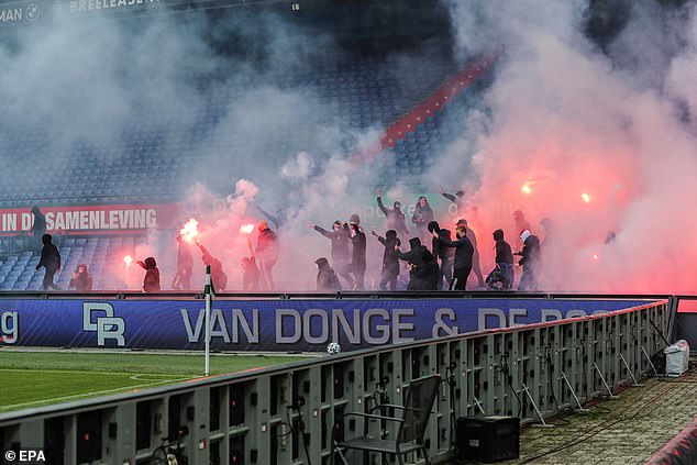 Feyenoord fans storm into their ground during Eredivisie match & let off  flares — All Football App