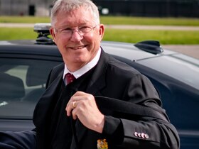 Ferguson flies out with Manchester United to Gdansk ahead of Europa League final