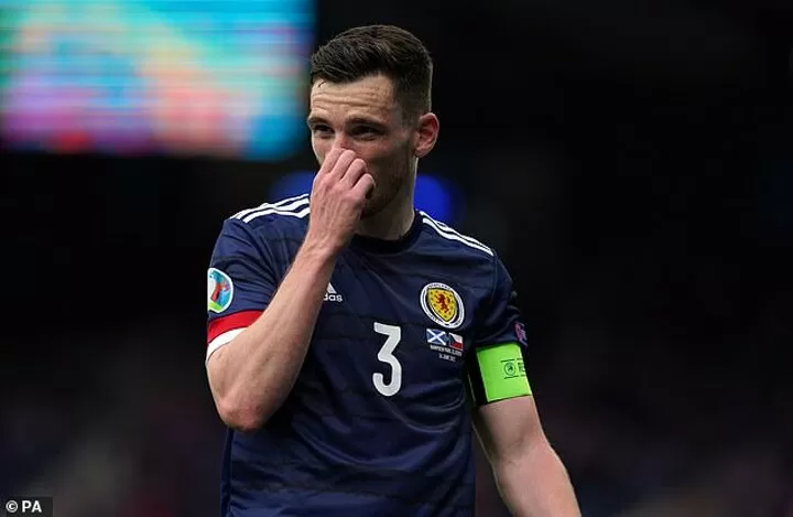 Scotland captain Andy Robertson rues missed chances against Czech Republic