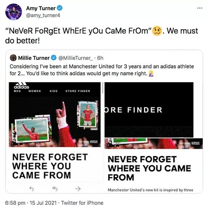 Adidas us store twitter page