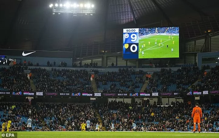 Fans Mock Epl Champions Over Half Empty Etihad Stadium All Football