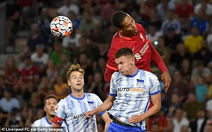 Center-back Virgil Van Dijk of Liverpool FC in Action Against