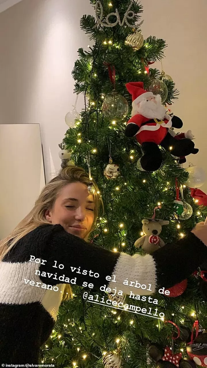 Morata And Wife Still Have Christmas Tree Up All Football Morata And Wife Still Have Christmas