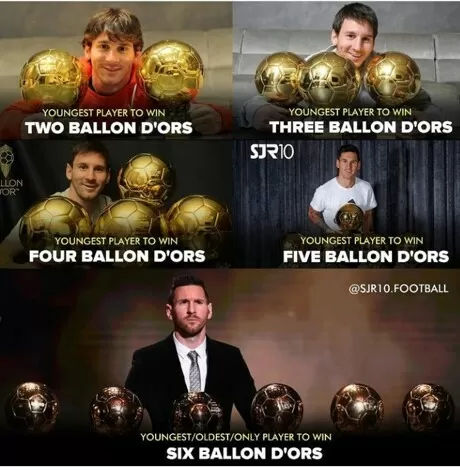 Ballon d'Or  Ronaldo remains the youngest player to win the Ballon d'Or