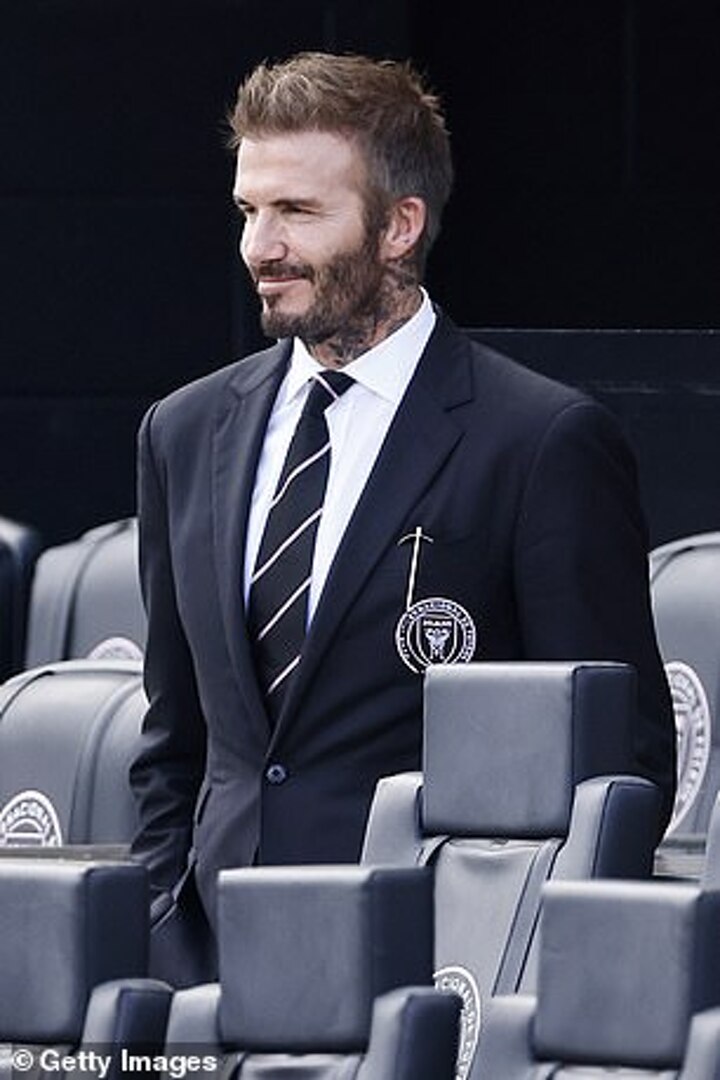 David Beckham Slips on Timeless Leather Shoes to Cheer on Inter