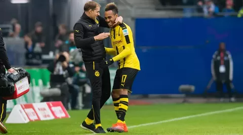 Image result for tuchel on mbappe and aubameyang news