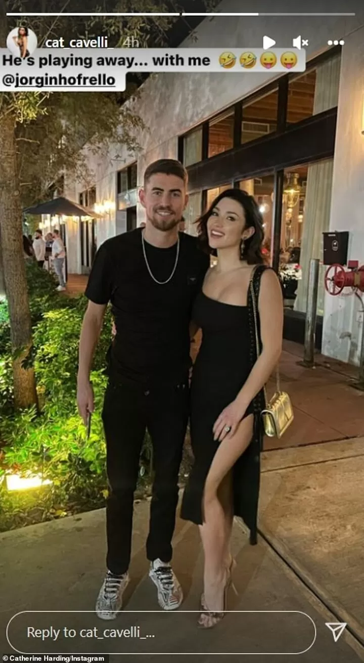 Jorginho's girlfriend Catherine Harding dismisses cheating claims| All  Football