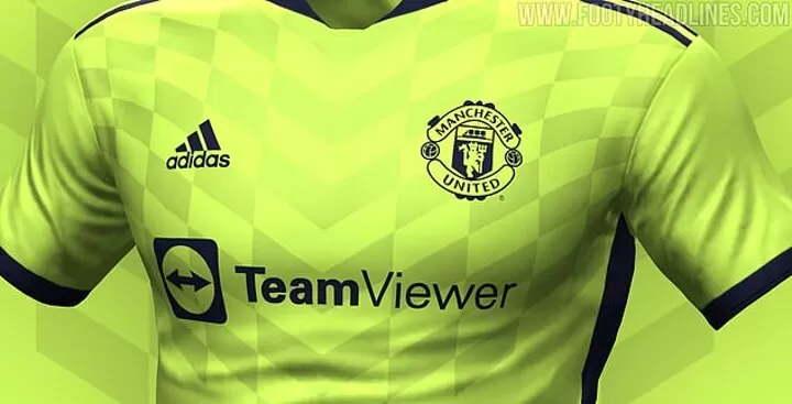 Man united yellow and green shop kit 2019
