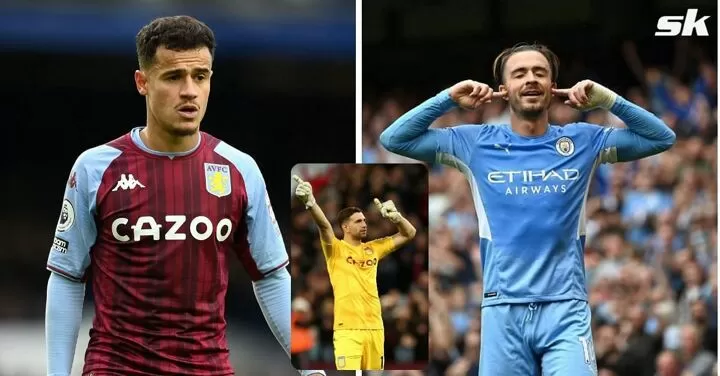 Emi Martinez chooses between Man City forward Grealish & Coutinho| All  Football