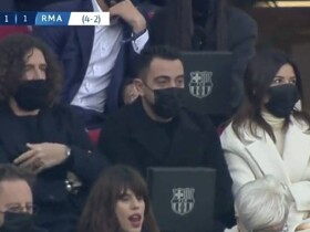 Xavi and Puyol were at the Camp Nou for the women's national Derby