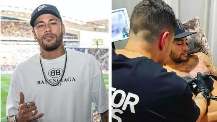 Neymar Gets Enormous Tattoo Including Football Pitch All Football