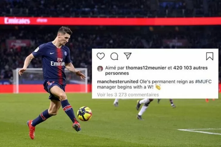 Psg Fans Want Meunier Dead After He Likes Man Utd Instagram Post All Football