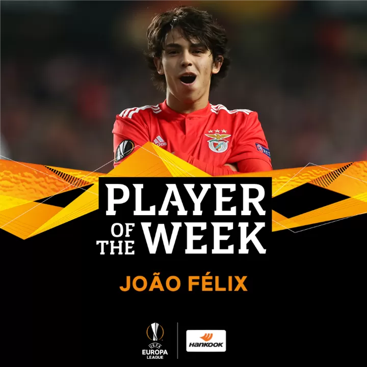 3 Goals 1 Assist Benfica Wonderkid Joao Felix Named Uel Player Of The Week All Football