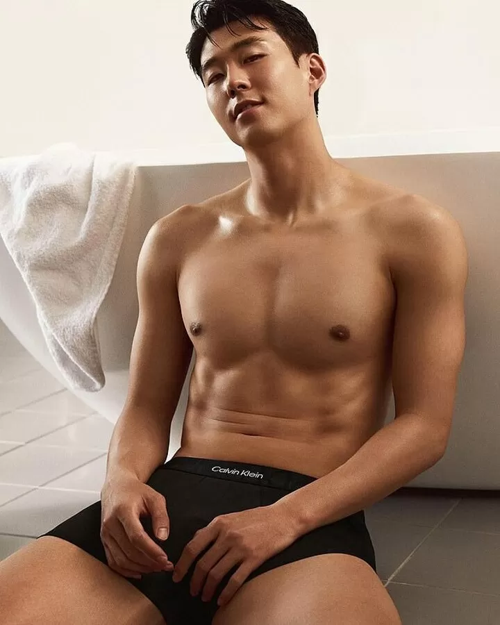 Son Heung-min poses for Calvin Klein, with Tottenham star face in South  Korea| All Football