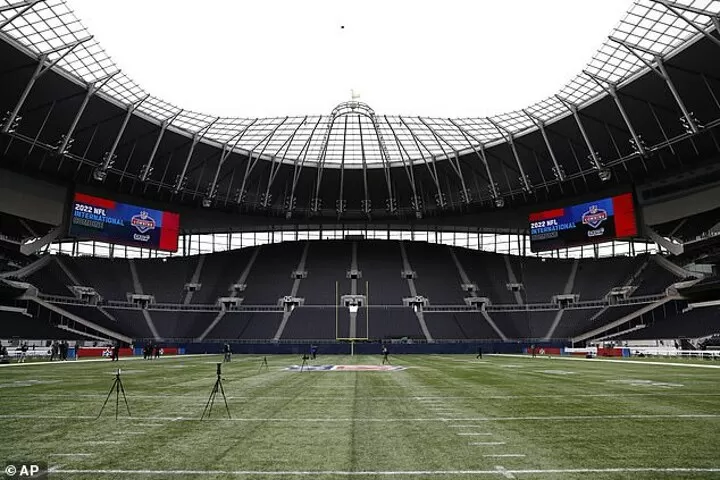 The NFL just played its first game at a new London stadium with a  retractable pitch