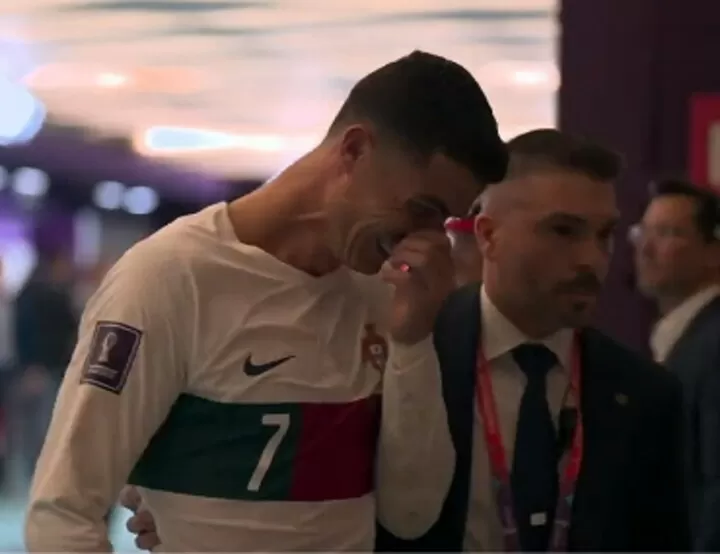 Ronaldo emotional after Portugal eliminated by Morocco in World Cup  quarterfinals