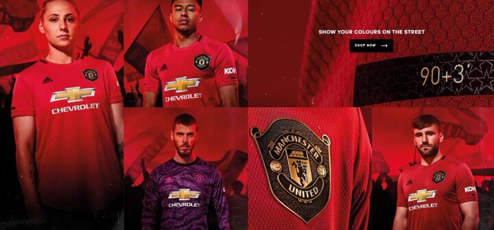 Man united treble sales jersey
