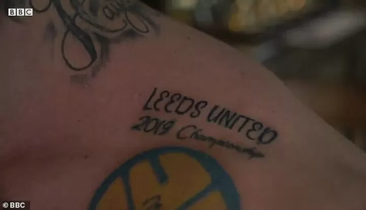 Leeds Fan Gets Championship Play Off Winners Tattoo Before Derby Loss All Football