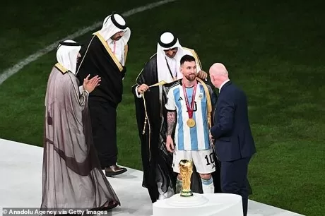 Qatar dressing Lionel Messi in Arab robes went AGAINST FIFA's rules, shows  ex-Spurs star Ramon Vega