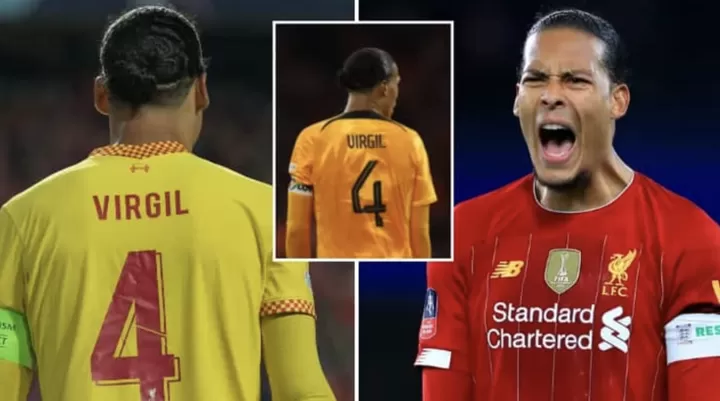 Why does Van Dijk have 'Virgil' on his Liverpool shirt?