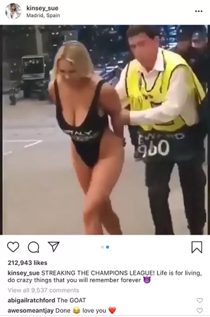 Champions League Final Pitch Invader Explains Why She Did It All