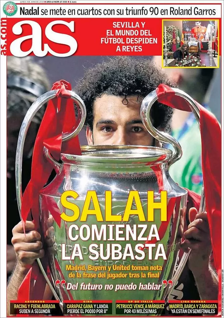 Man Utd Real Madrid And Bayern Battle For Salah If You Believe In As All Football