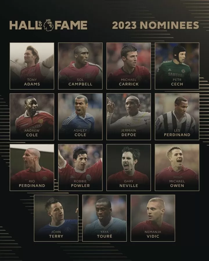 Premier league hall online of fame