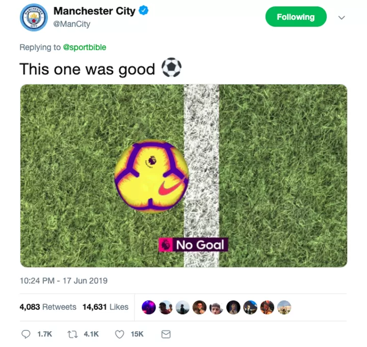 Man City S Twitter Account Mock Liverpool Over Title Winning Ball All Football