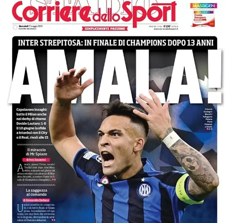 Gazetta Dello Sport 21 Septembre 2007 Sebastian Chabal-Inzaghi-Milan