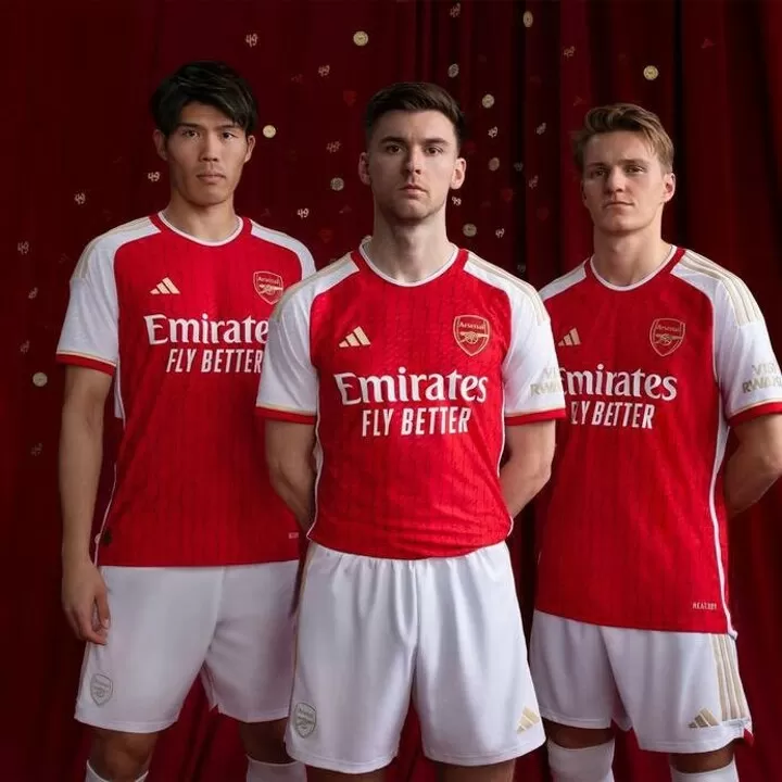 Arsenal unveil new 23 24 home kit reveal when it ll be worn for