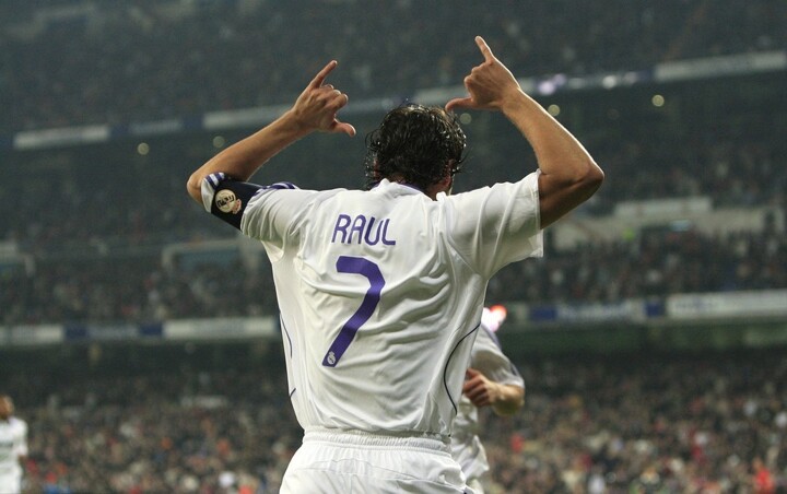 1998-99 Real Madrid Away Shirt Raul #7 - 7/10 - (M)