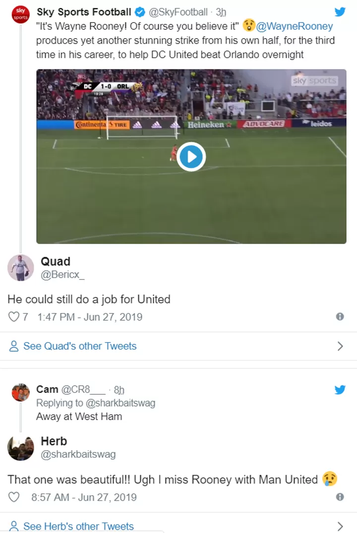 Manchester United Fans Want Wayne Rooney Back After Mls Wonder