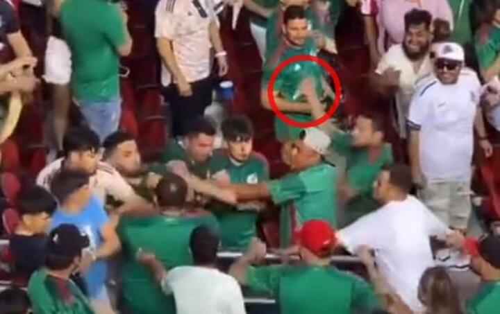 Mexico fan is left with blood pouring after being stabbed during Gold ...