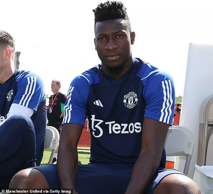 Onana undergoes his first Man Utd training session with new