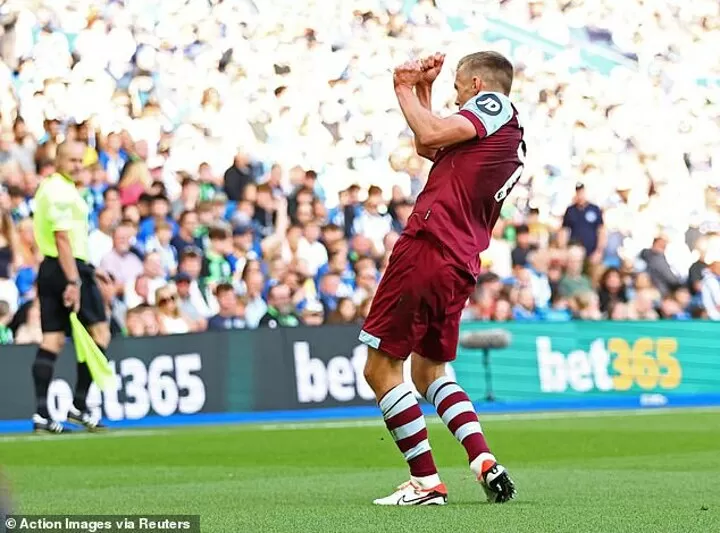 Brighton 1-3 West Ham: James Ward-Prowse nets first West Ham goal as  Hammers blitz Seagulls - TNT Sports