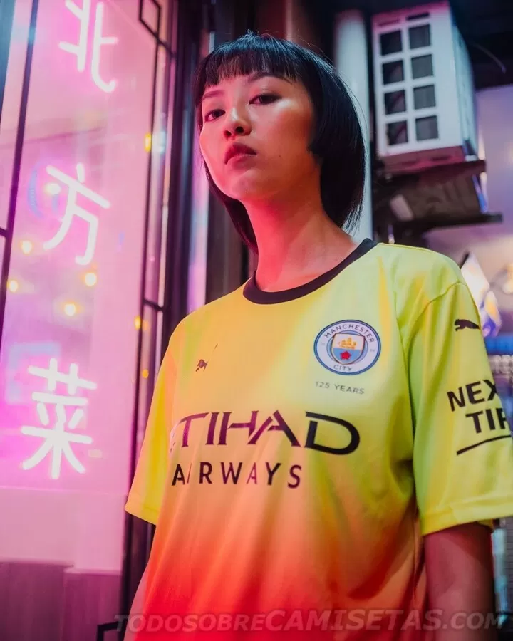 Fizzy Yellow Fades Into Georgia Peach Check Man City Beautiful Third Kit All Football