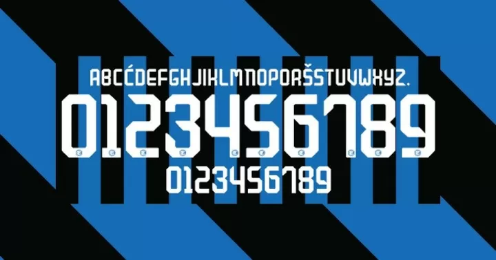 Inter milan discount jersey font