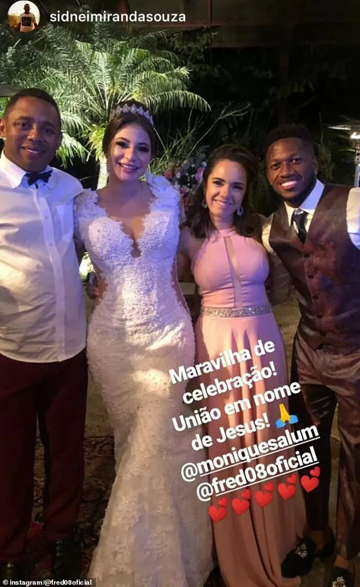 Fred Gets Married In Brazil Before Joining Man Utd In Australia All Football