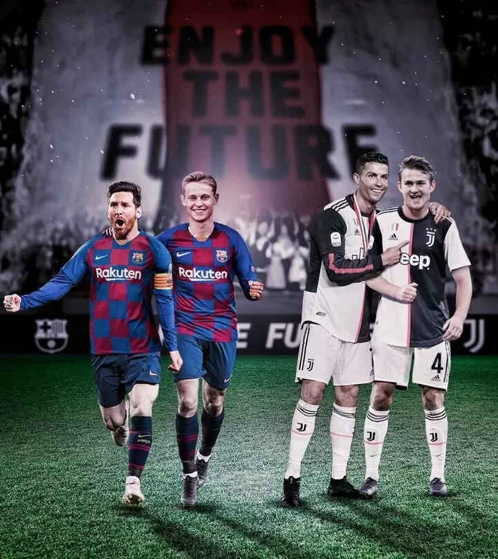 Image result for de ligt ronaldo messi