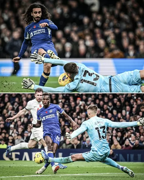 Tottenham 1-4 Chelsea: Late Nicolas Jackson hat-trick earns Blues hard-fought win against NINE-man Spurs on a CHAOTIC return to north London for Mauricio Pochettino