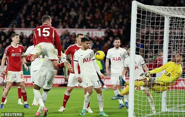 The full-time moment Guglielmo Vicario instigated after Tottenham win at  Nottingham Forest 