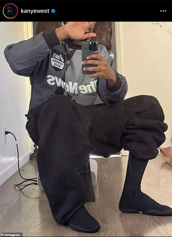 Kanye west 2025 wearing sweatpants