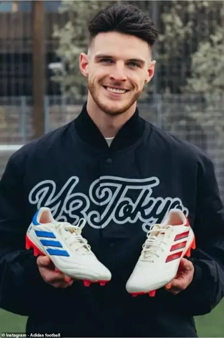 Lampard presents Rice with bespoke Adidas boots to mark his 50th cap vs Belgium All Football