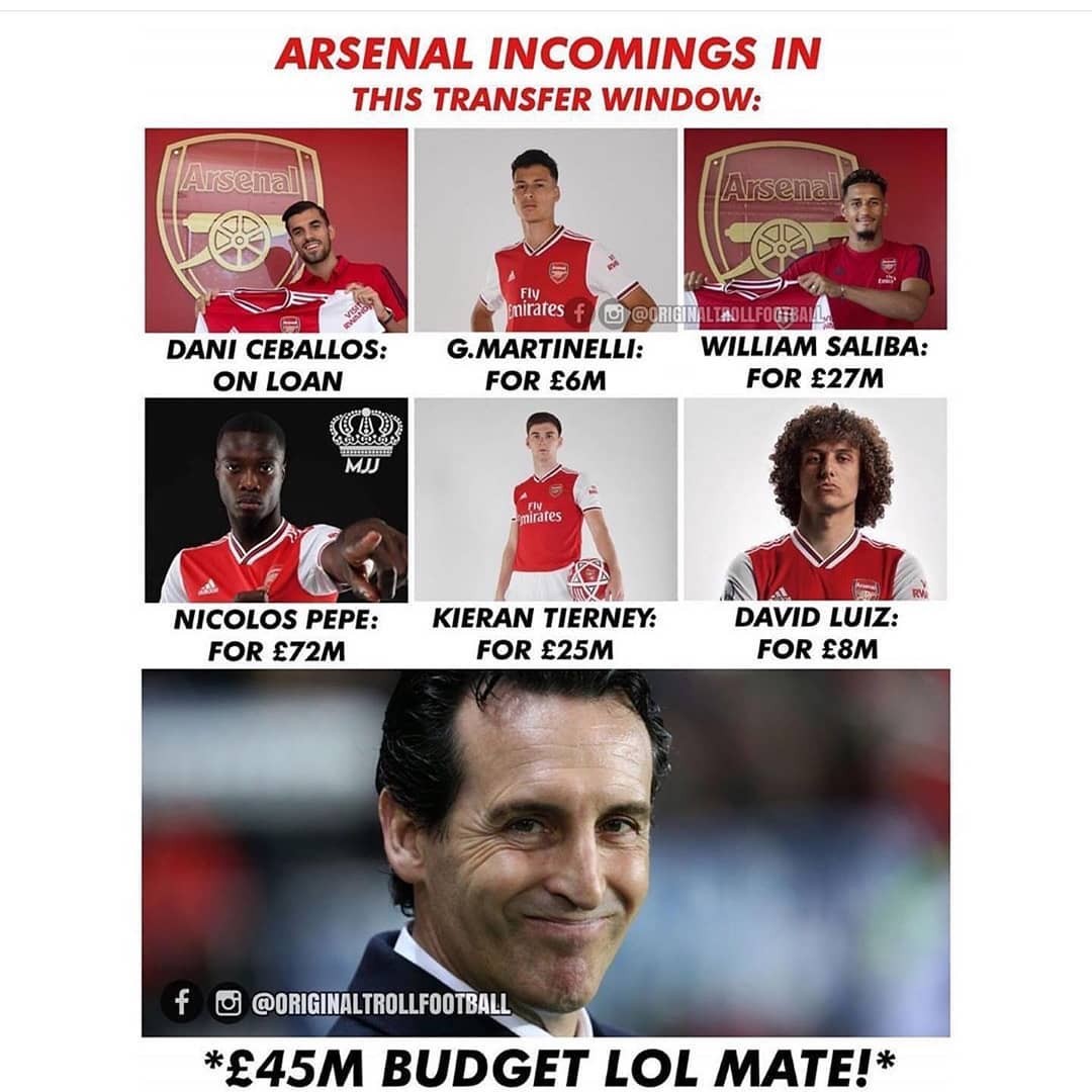 Daily Comments: Arsenal's budget - Expectation: £45m, reality: £450m ...