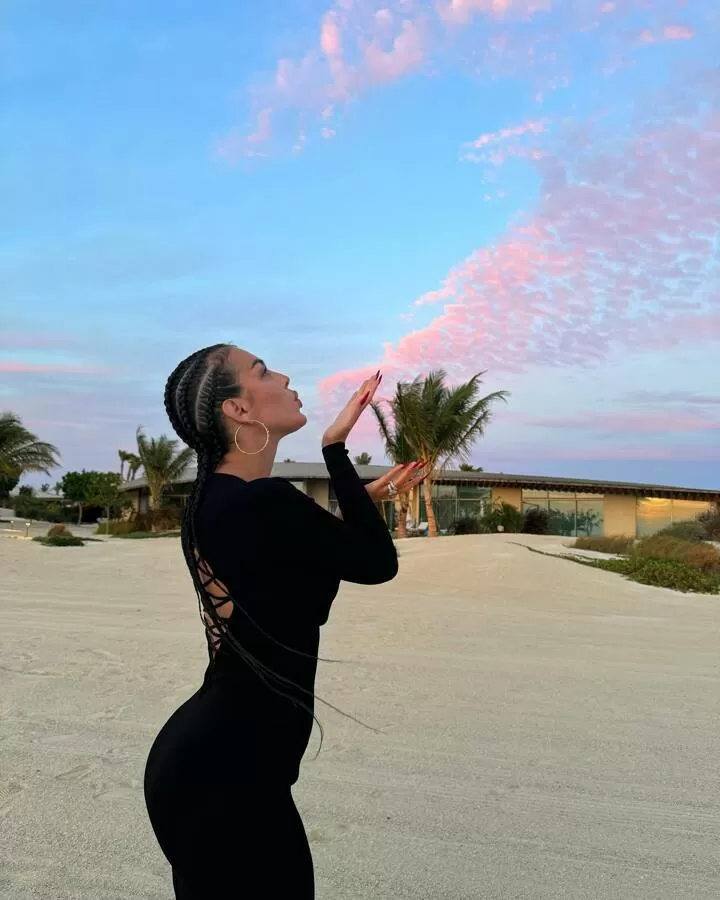 princess polly baby blue dress Cristiano Ronaldo engaged to Georgina Rodriguez main image 1